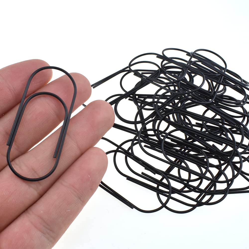 HAHIYO Paper Clips 2 inches (50mm) Length Gold Wide Paperclips Vinyl Coated Prevent Scratching Tearing The Pages Sturdy for Bookmark Organize Home Office School 30 Pack