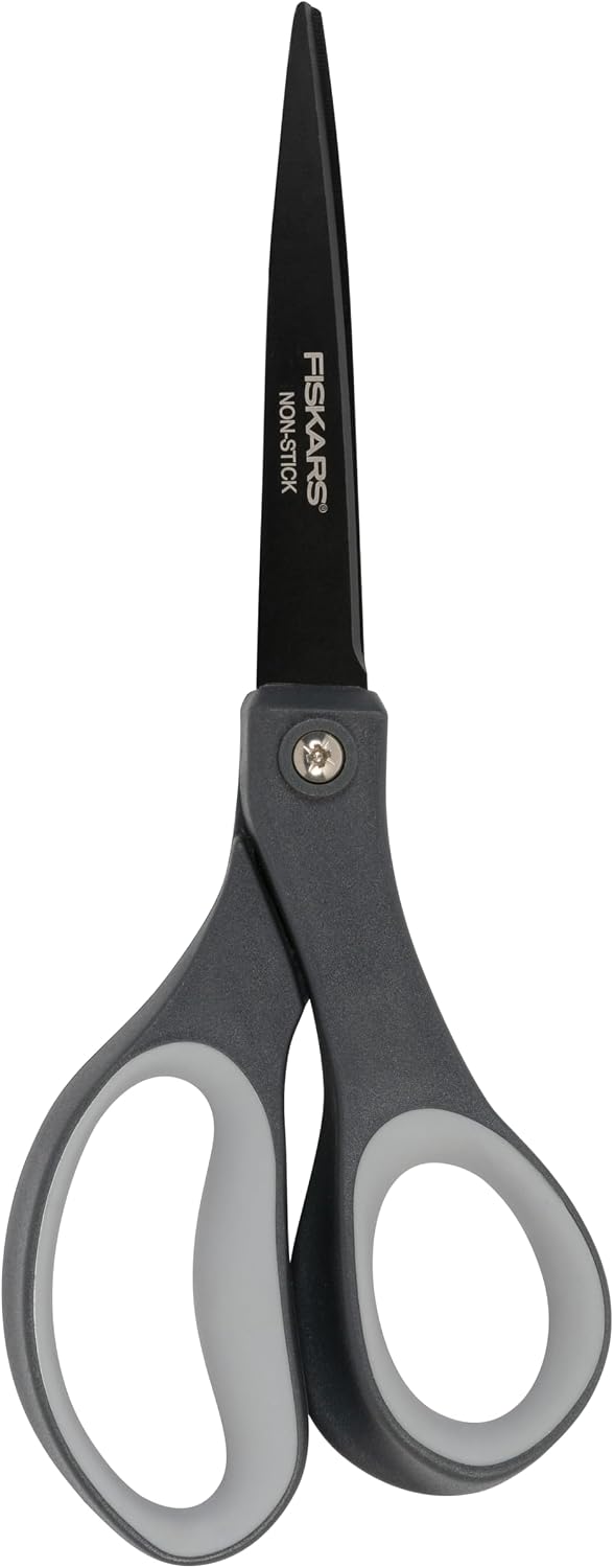 Fiskars 8" Non-Stick Titanium SoftGrip All Purpose Scissors for Office