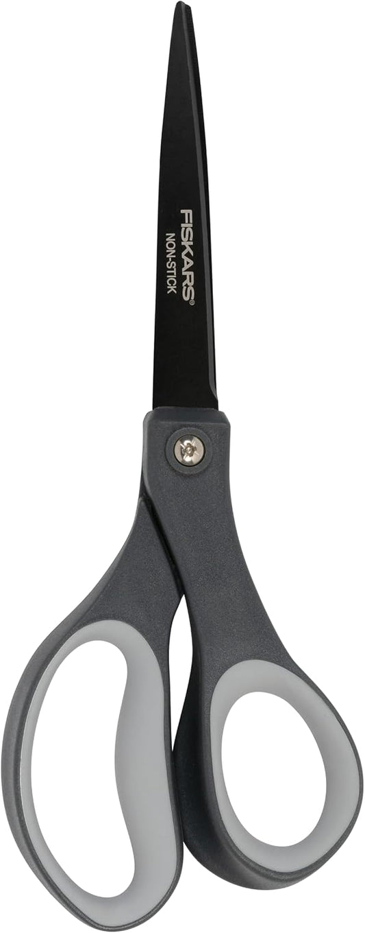 Fiskars 8" Non-Stick Titanium SoftGrip All Purpose Scissors for Office