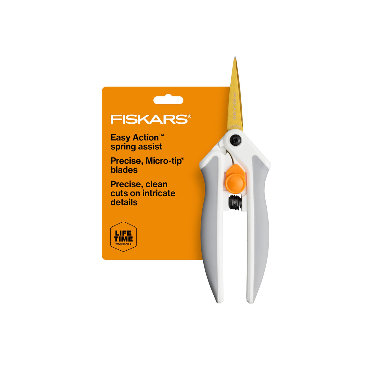 Fiskars 6" Easy Action Micro-Tip Scissors, Sewing, Arts & Crafts Tools