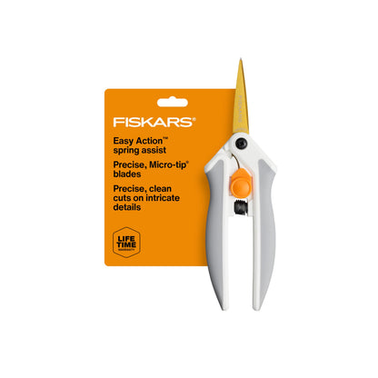 Fiskars 10" Easy Action Bent Handle Titanium Craft Scissors