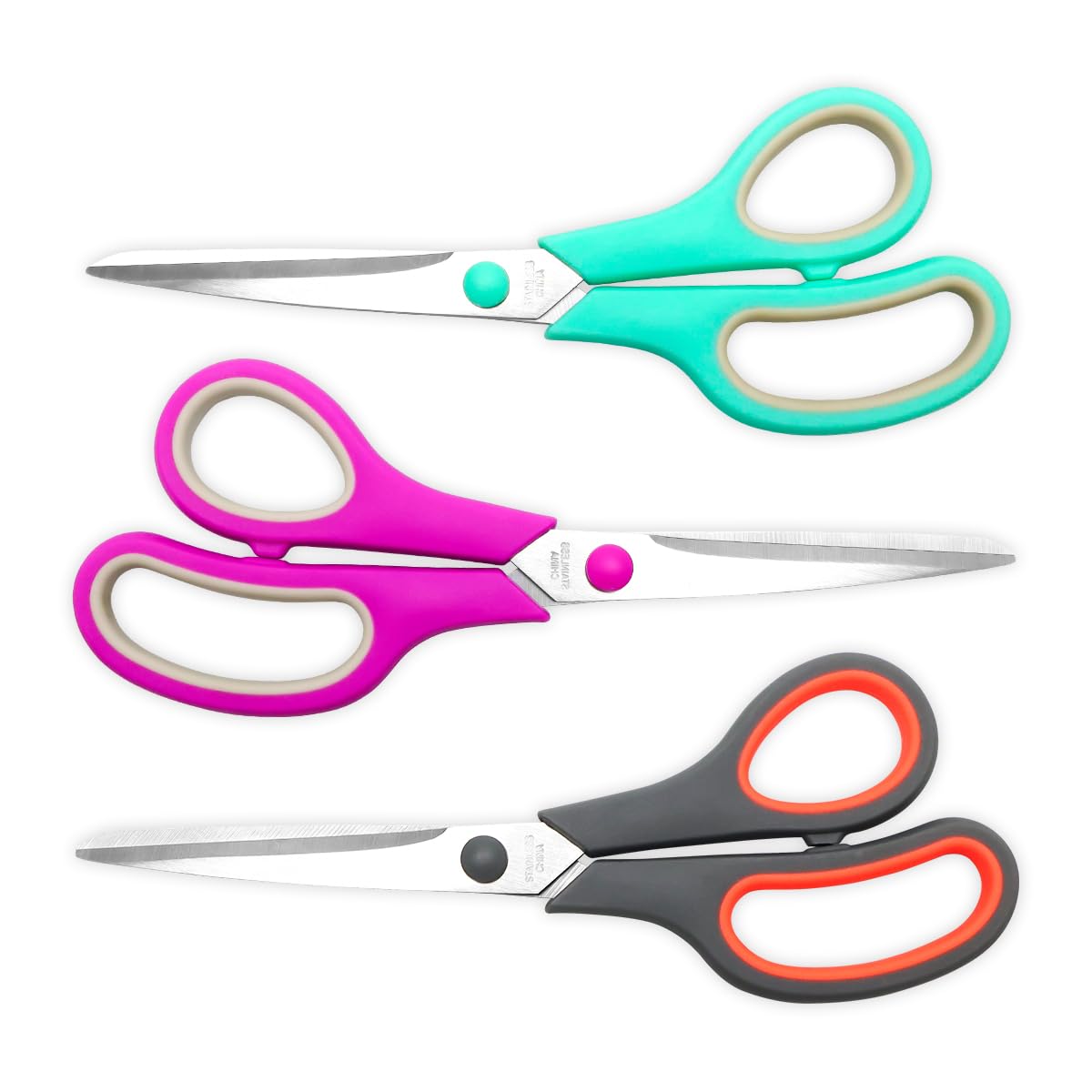 Vitoler Scissors 8.5" Heavy Duty scissors all purpose Bulk Set of 3