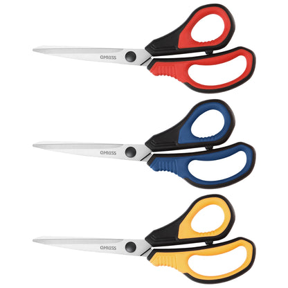 QMVESS 8.5" Scissors All Purpose 3 Pack Heavy Duty for Office School Fabric