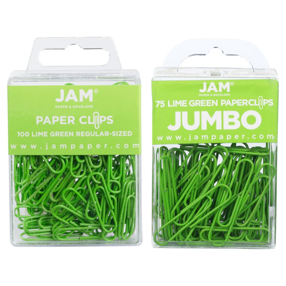 JAM PAPER Colorful Standard Paper Clips - Regular 1 Inch - Dark Blue Paperclips - 100/Pack