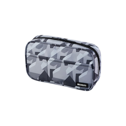 LIHIT LAB Large Capacity Zipper Pencil Case For School Office College, Big Capacity 4 Compartments Pencil Bag Holder Adults Teen Boys Girls, Travel Cosmetics Storage, Black (A7551-24)
