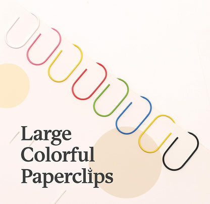 50 Pcs Cute Jumbo Planner Paper Clips 2 Inch, Fun Office Supplies