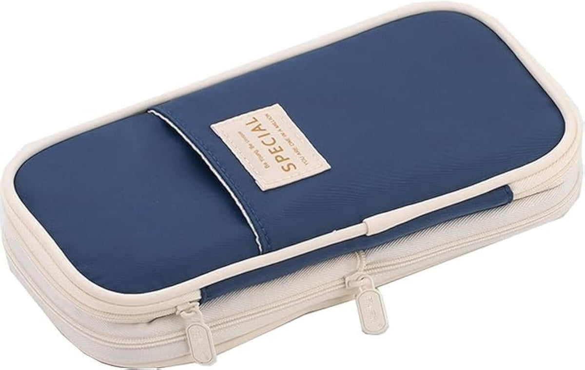 Arnuixty Large Storage Pencil Case Pen Bag with Zipper Big Capacity Pouch Organizer for Office Travel Holder Box(Peach)