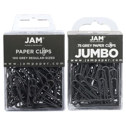 JAM PAPER Colorful Standard Paper Clips - Regular 1 Inch - Orange Paperclips - 100/Pack
