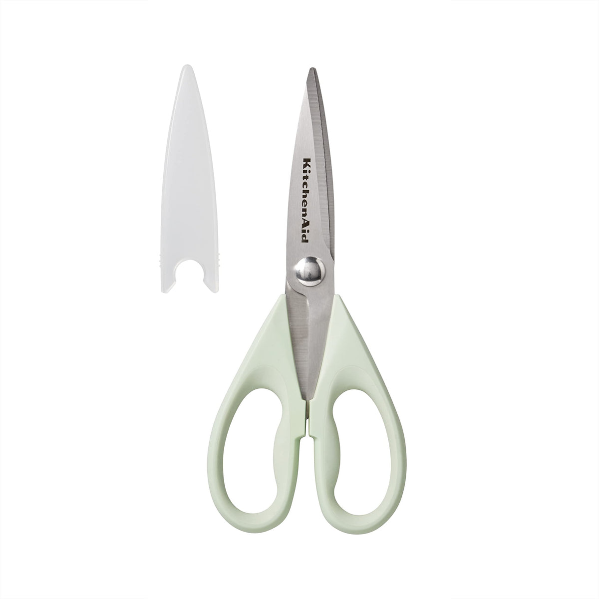 KitchenAid All Purpose Kitchen Shears with Protective Sheath Durable Stainless Steel Scissors, Dishwasher Safe, Soft Grip Comfort Handle, 8.72 Inch, Lavendar Cream
