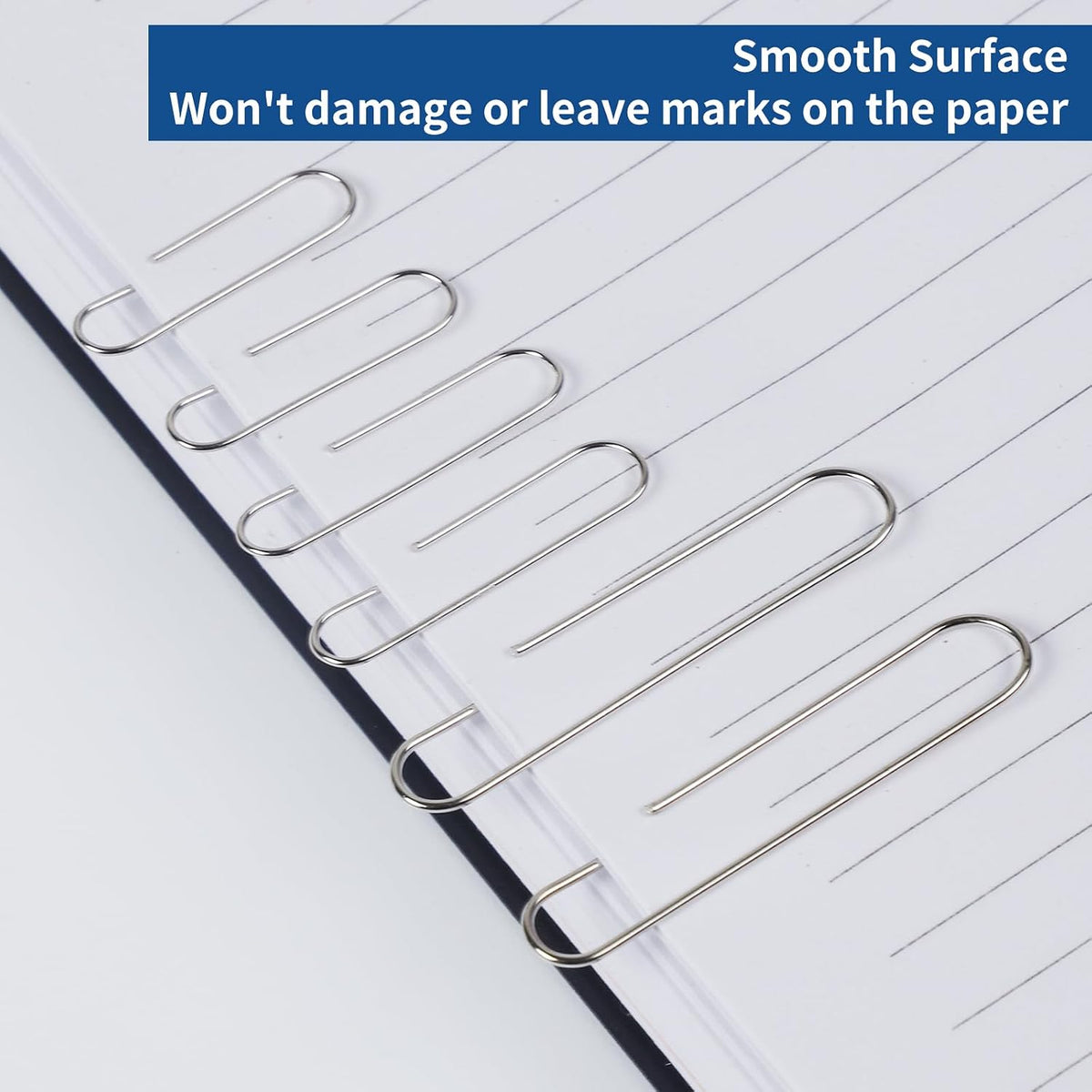 1800 Paper Clips Assorted Sizes, Small Medium Large, 3 Storage Containers