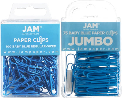 JAM PAPER Colorful Standard Paper Clips - Regular 1 Inch - Orange Paperclips - 100/Pack