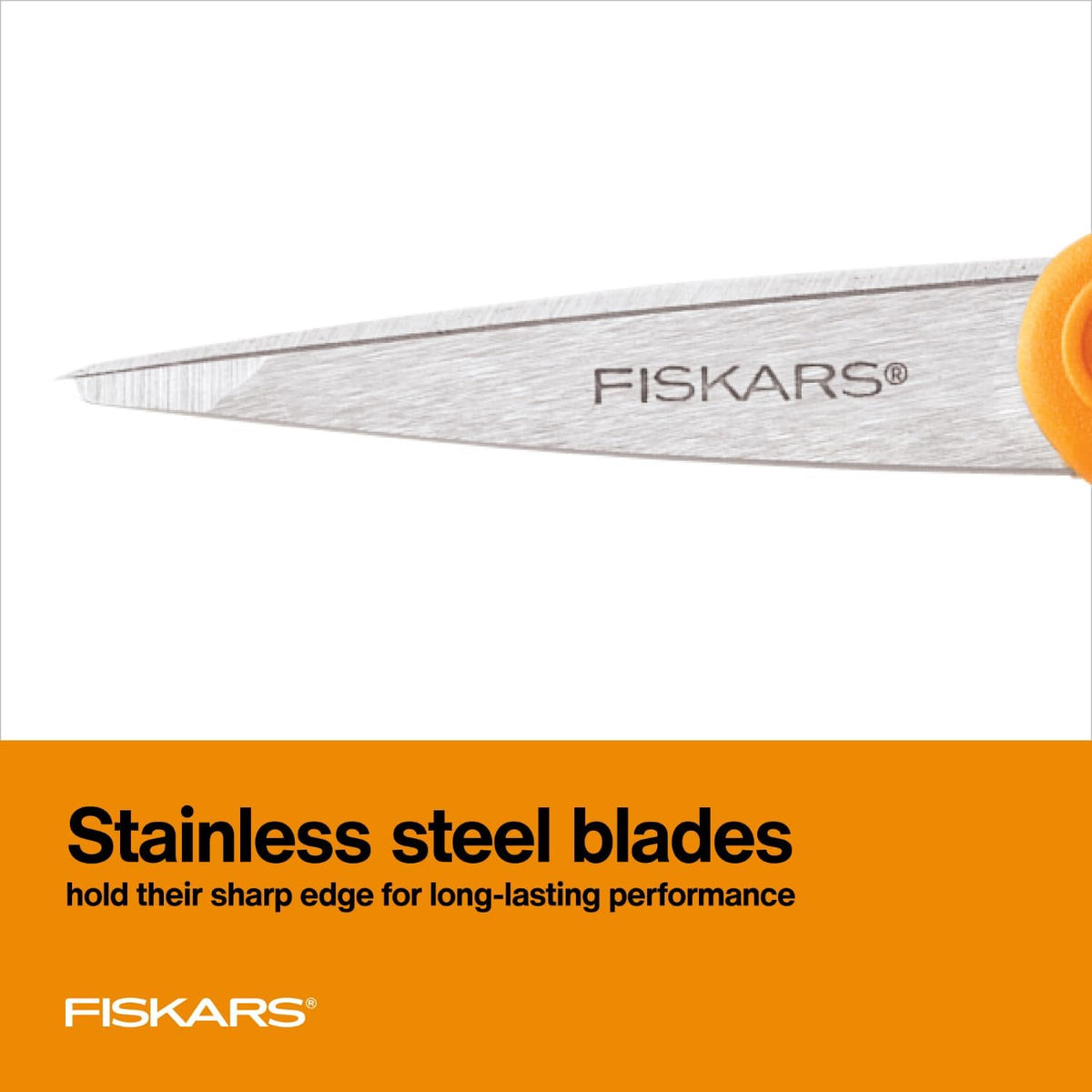 Fiskars 5" Orange-Handled Micro-Tip Fabric Scissors, No. 5