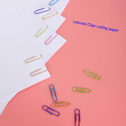 Ufmarine Paper Clips, Medium Paper Clips, 480 Pcs Colored Paperclips 1.3 inch for Office Supply