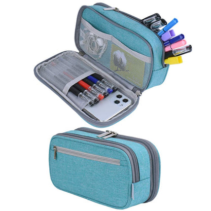 Chelory Big Pencil Case Large Capacity Pencil Bag Pouch 3 Multi Comparments High Storage Pen Holder Marker Holder Portable Office Stationery Organizer Supplies Makeup Cosmetic Bag Men Women (Black)