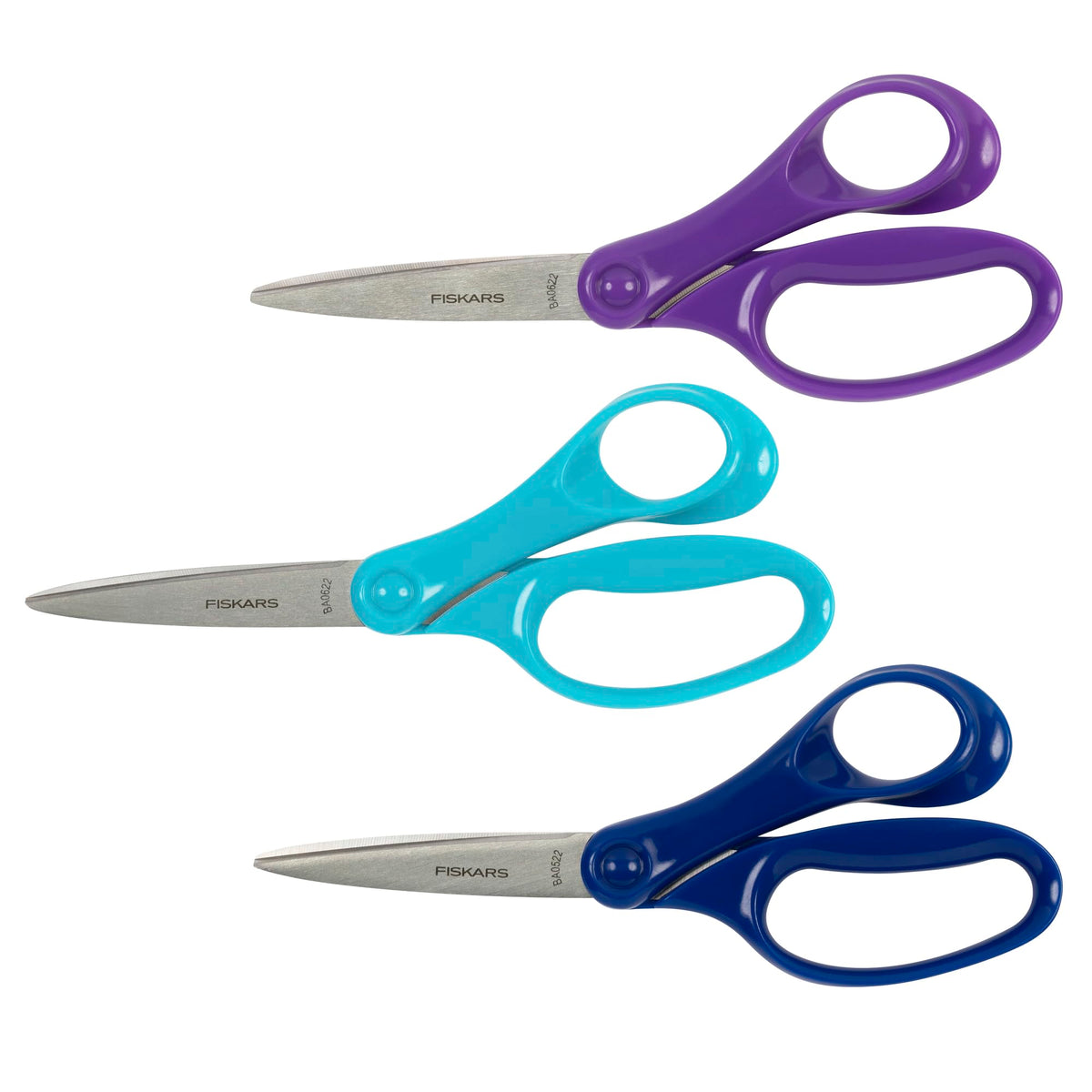 Fiskars 7" Student Scissors for Kids Ages 12-14, School & Crafting, Black