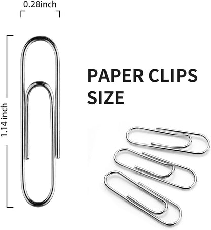 Paper Clips, 200 Pack, Paperclips, Paper Clip, Suitable for Office, School, and Daily use, Also Used for Daily DIY, Clip(Silver)