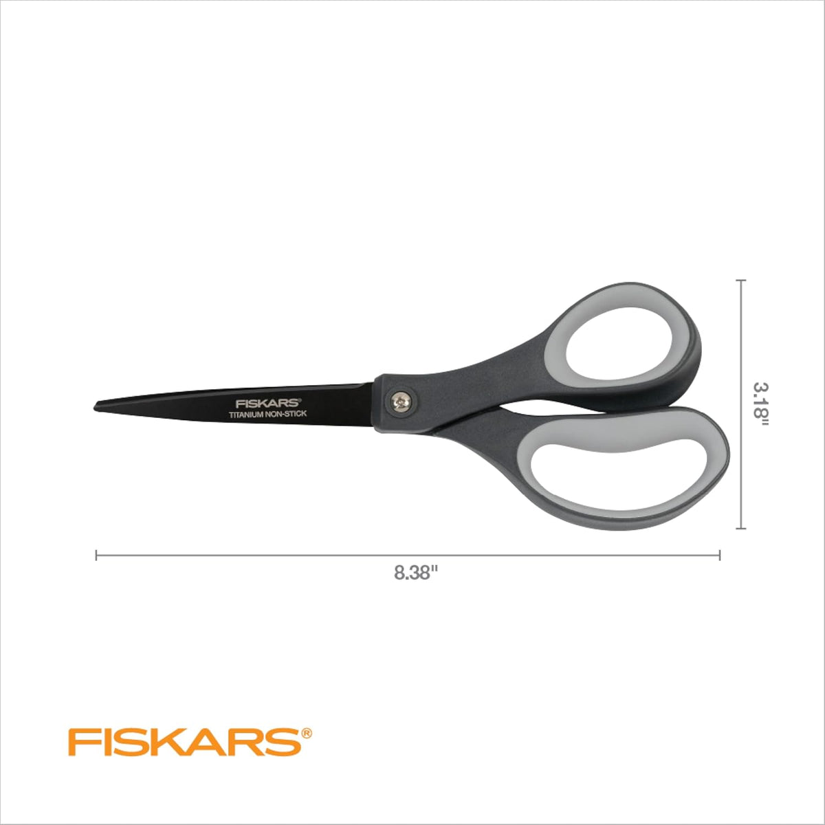 Fiskars 8" Non-Stick Titanium SoftGrip All Purpose Scissors for Office