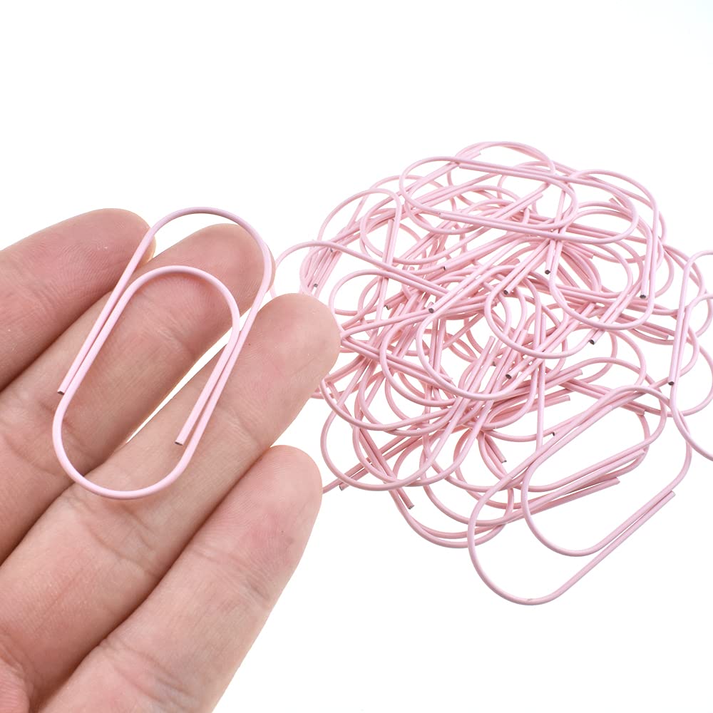 HAHIYO Paper Clips 2 inches (50mm) Length Gold Wide Paperclips Vinyl Coated Prevent Scratching Tearing The Pages Sturdy for Bookmark Organize Home Office School 30 Pack