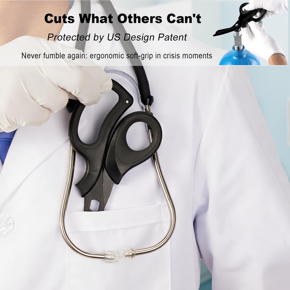 MEUUT Medical Scissors 2-Pack Trauma Shears for Nurses All Purpose Scissors
