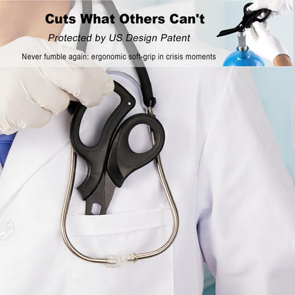 MEUUT Medical Scissors 2-Pack Trauma Shears for Nurses All Purpose Scissors