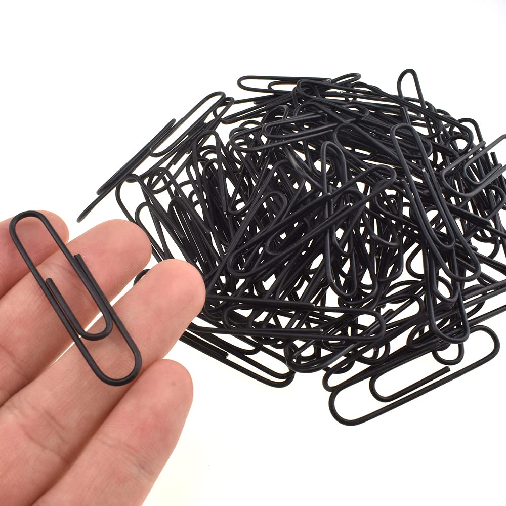 HAHIYO Paper Clips 2 inches (50mm) Length Gold Wide Paperclips Vinyl Coated Prevent Scratching Tearing The Pages Sturdy for Bookmark Organize Home Office School 30 Pack
