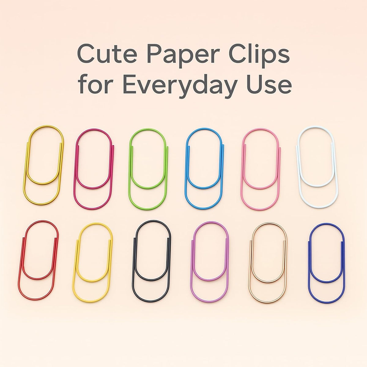 50 Pcs Cute Jumbo Planner Paper Clips 2 Inch, Fun Office Supplies