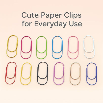 50 Pcs Cute Jumbo Planner Paper Clips 2 Inch, Fun Office Supplies