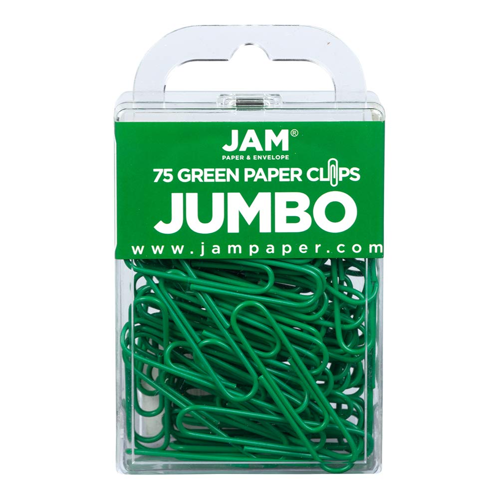 JAM PAPER Colorful Standard Paper Clips - Regular 1 Inch - Orange Paperclips - 100/Pack