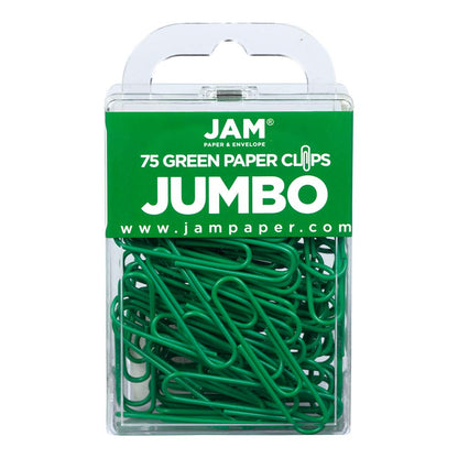 JAM PAPER Colorful Standard Paper Clips - Regular 1 Inch - Orange Paperclips - 100/Pack