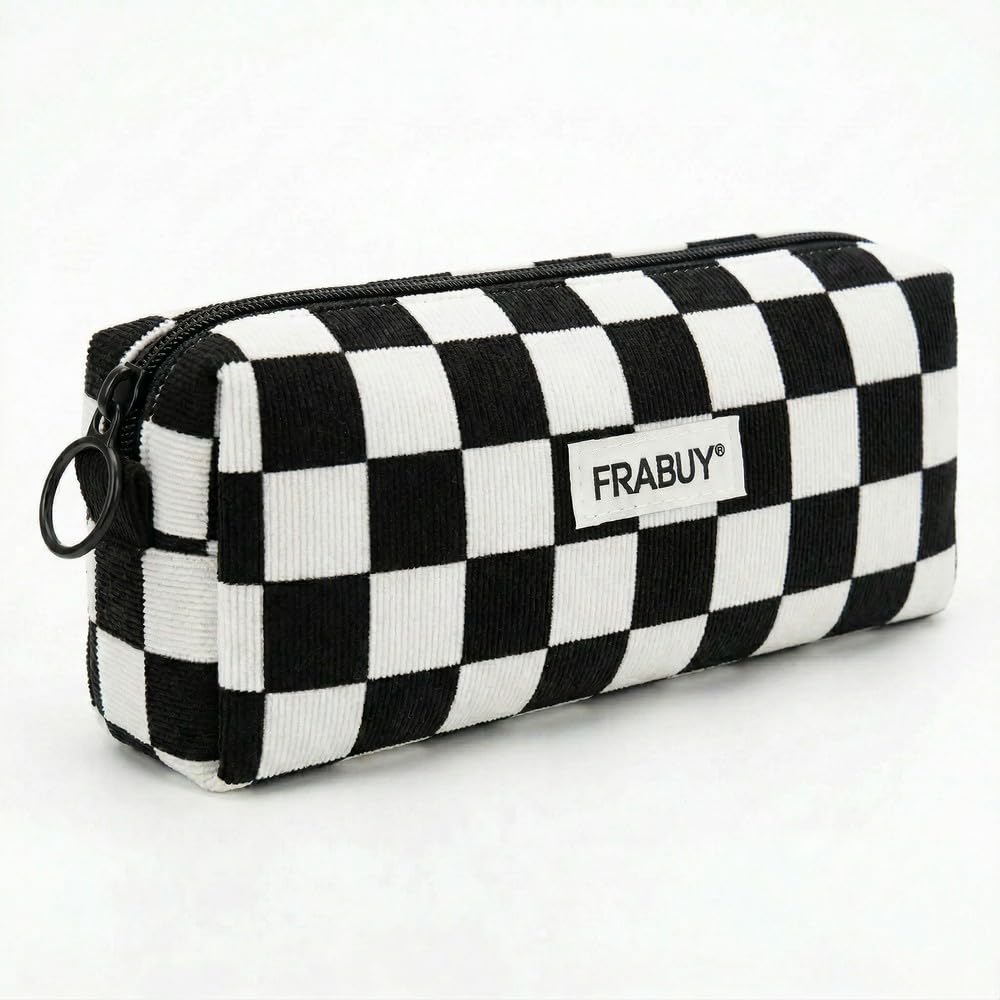 Soft Corduroy Pencil Case Pen Pouch Organizer, Small Stationery Bag