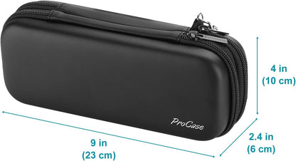 ProCase 2-Layer Hard Pencil Case, Large Capacity Storage Box Pouch, Black