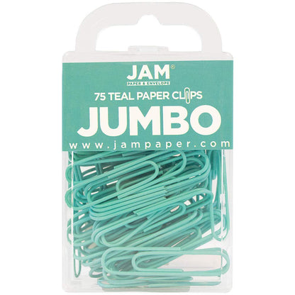 JAM PAPER Colorful Standard Paper Clips - Regular 1 Inch - Dark Blue Paperclips - 100/Pack
