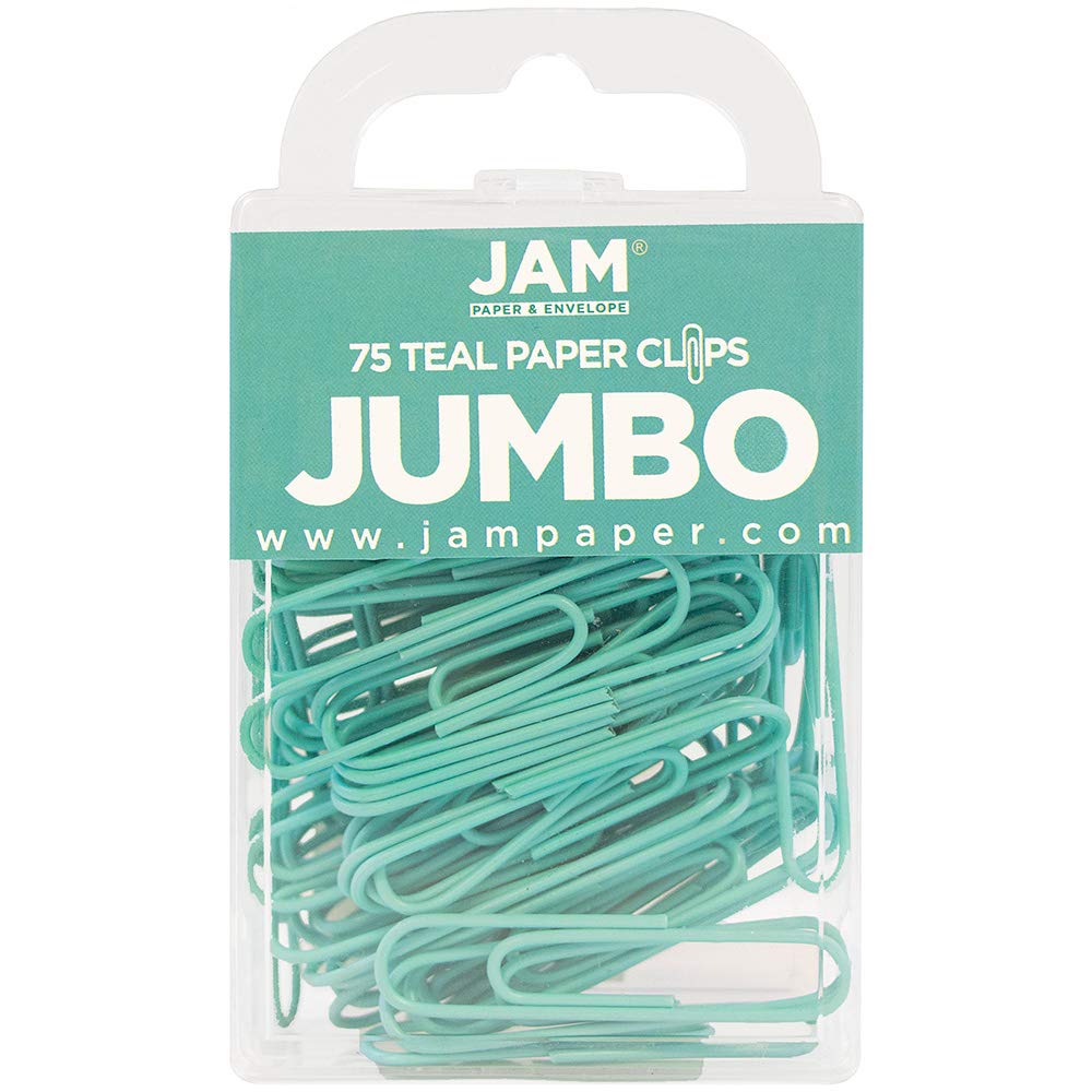 JAM PAPER Colorful Standard Paper Clips - Regular 1 Inch - Orange Paperclips - 100/Pack