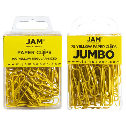 JAM PAPER Colorful Standard Paper Clips - Regular 1 Inch - Dark Blue Paperclips - 100/Pack