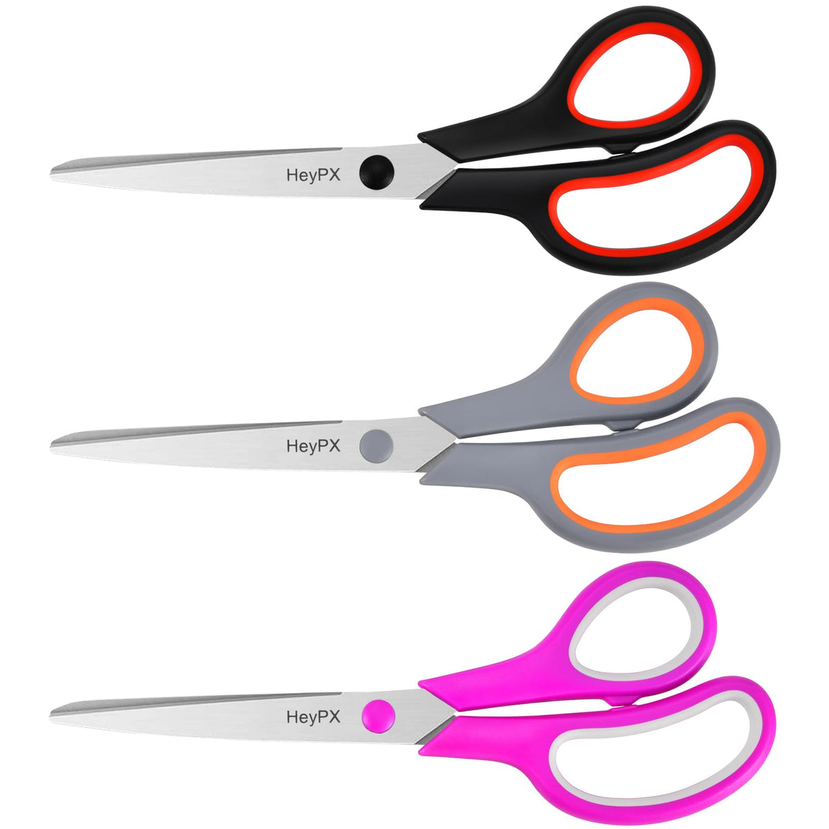 3 Pack 8.5" Stainless Steel Scissors All Purpose for Office School