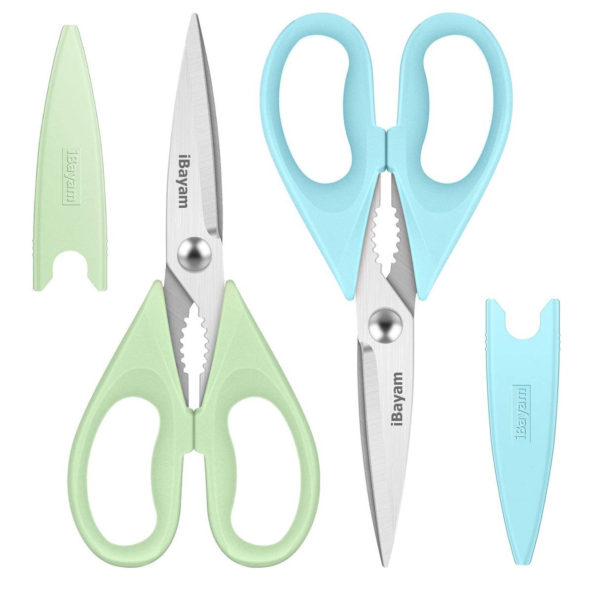 iBayam Kitchen Scissors Shears All Purpose Heavy Duty, Protective Sheath