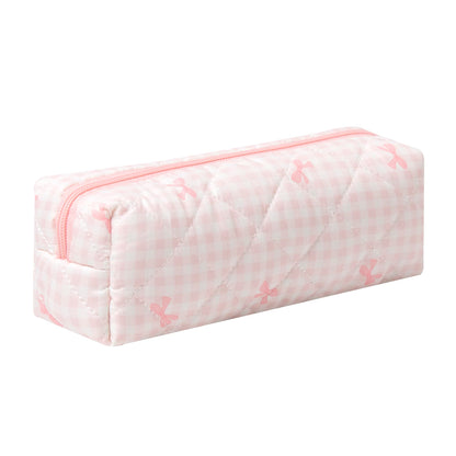Pencil Case Office College School Storage Bag Pouch Holder Box Organizer Makeup Pouch Cosmetic Bag Aesthetic Cute Pen Case for Girls Boys Kids (Pink floral prints)