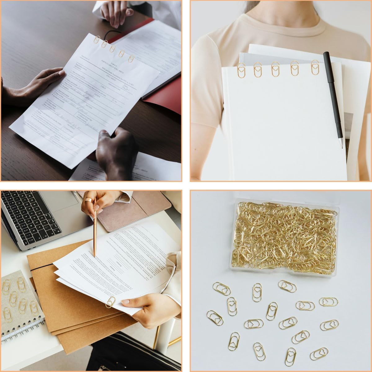 200 Pcs Small Heart Paper Clips Paperclips, 0.78 inch Cute Mini Paperclips