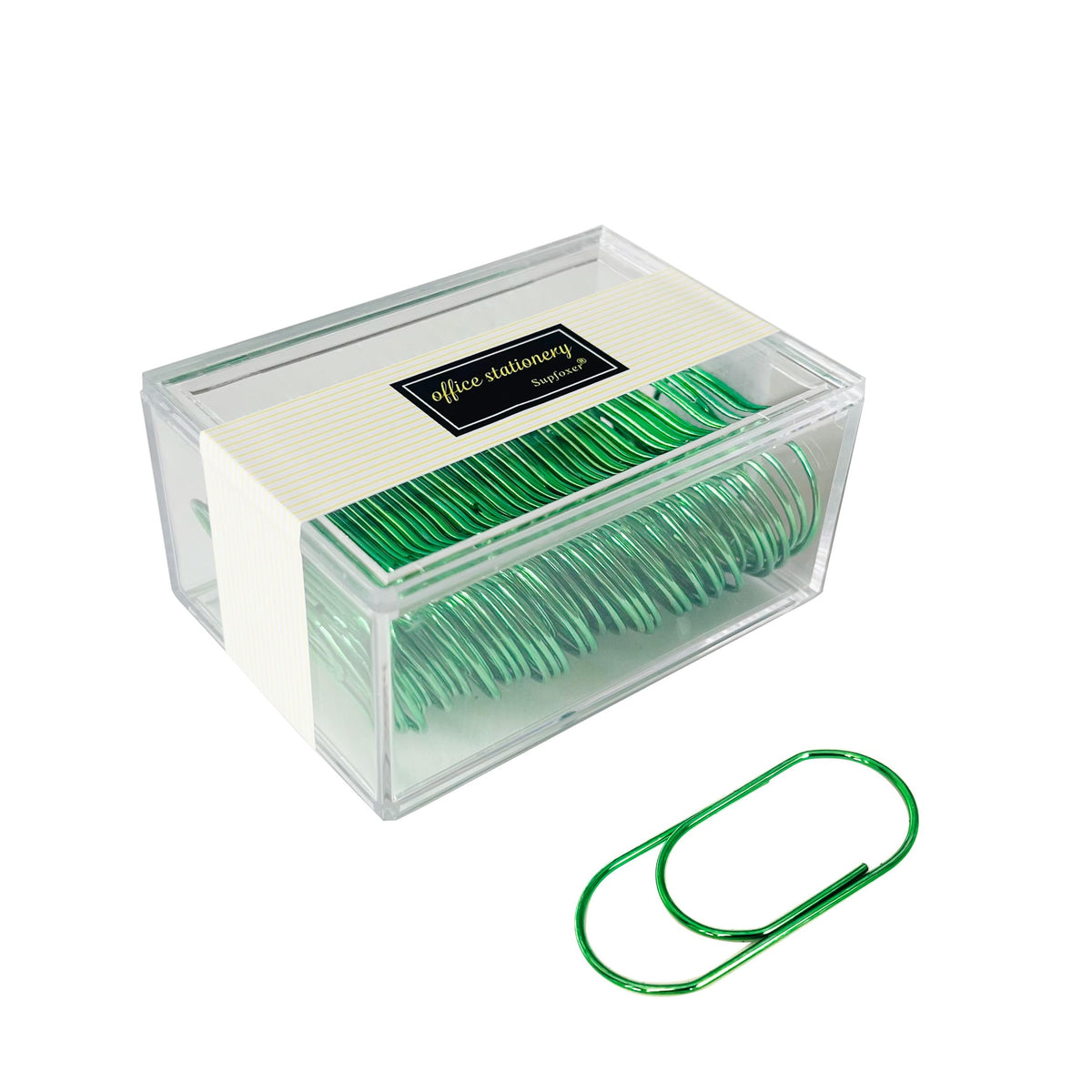 Gold Large Paper Clips, 50pcs 50mm/1.97" Oversized Jumbo Wide Planner Giant Paper Clip Non Skid Smooth Finish Steel Wire Office Supply Invitation Accessories (Gold)