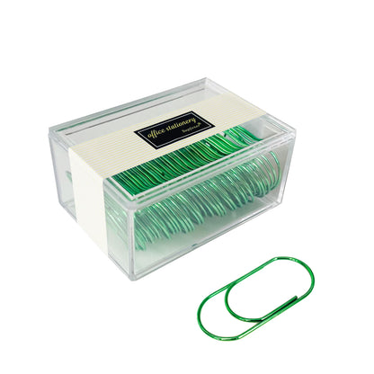 Gold Large Paper Clips, 50pcs 50mm/1.97" Oversized Jumbo Wide Planner Giant Paper Clip Non Skid Smooth Finish Steel Wire Office Supply Invitation Accessories (Gold)