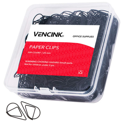 VENCINK 300 Pcs Gold Paper Clips Teardrop Cute Paperclips
