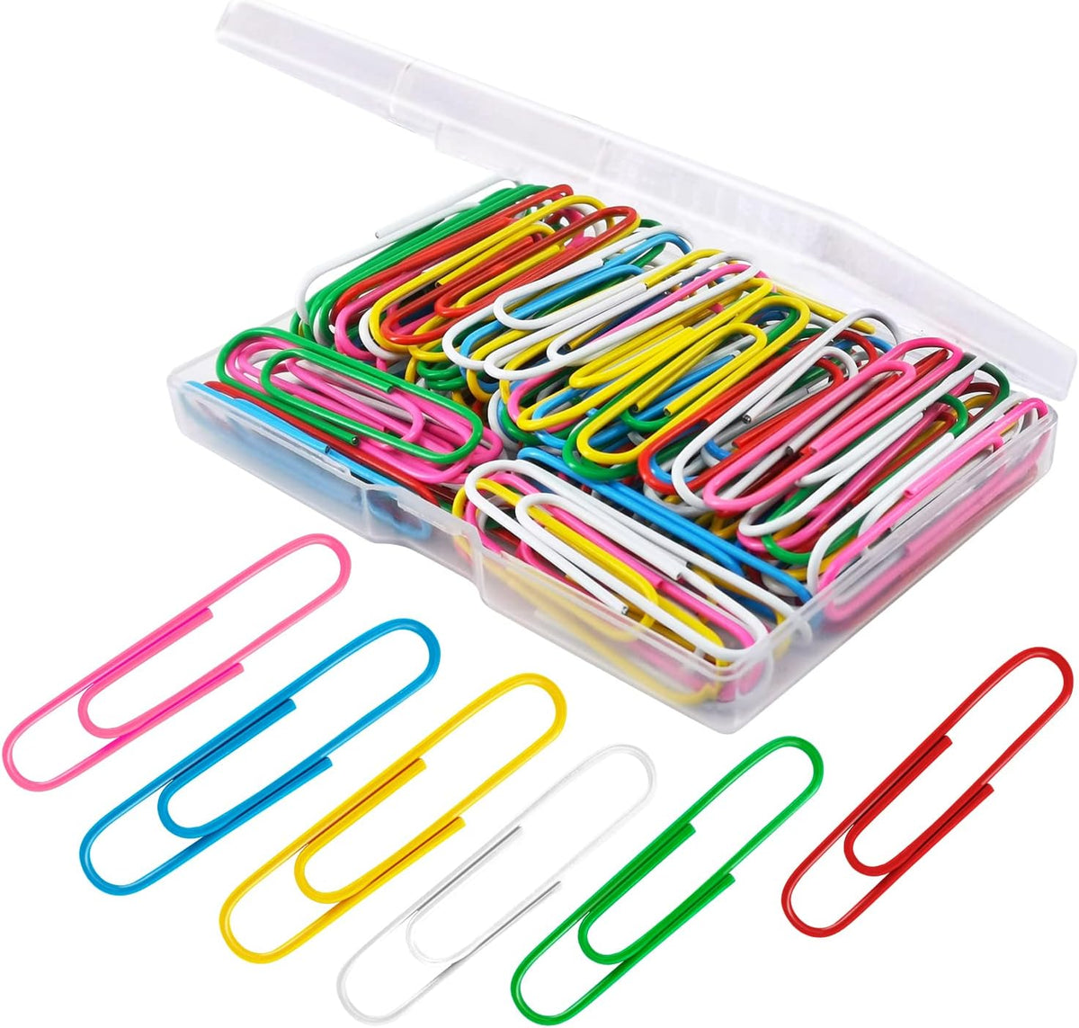 Paper Clips, 100Pcs 2 Inch Large Paperclips Assorted Color