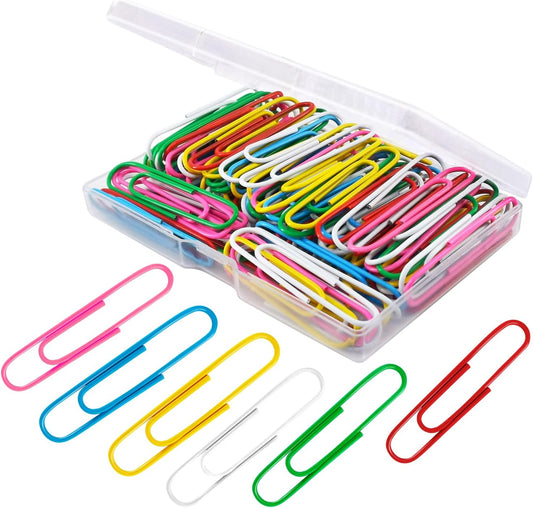 Paper Clips, 100Pcs 2 Inch Large Paperclips Assorted Color