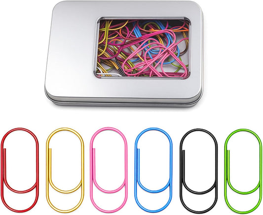 50 Pcs Cute Jumbo Planner Paper Clips 2 Inch, Fun Office Supplies