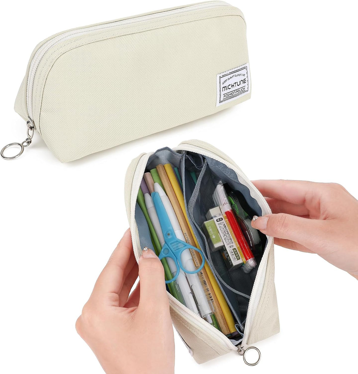 Pencil Case,Large Opening Pencil Pouch,Zipper Closure,Portable Stationery Organizer pencil bag,Office Travel Multi-Purpose Bag