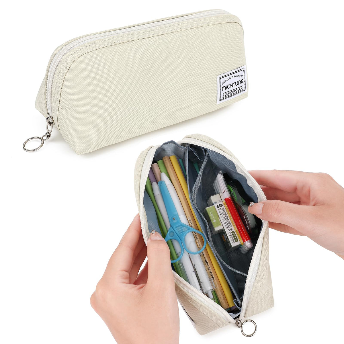 Pencil Case,Large Opening Pencil Pouch,Zipper Closure,Portable Stationery Organizer pencil bag,Office Travel Multi-Purpose Bag