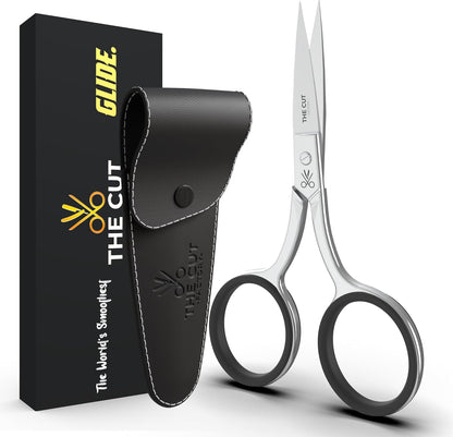The Cut Factory® Precision Facial Hair Scissor Premium Stainless Steel Grooming Tool for Eyebrows, Mustache & Beard One Tool, All Power – No Fillers, (1x scissors only)