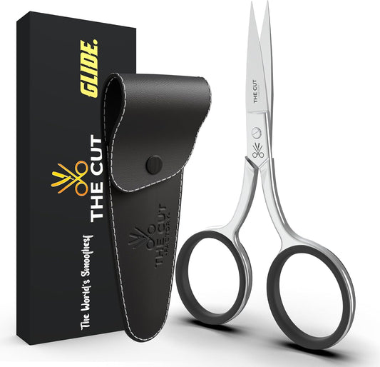 The Cut Factory® Precision Facial Hair Scissor Premium Stainless Steel Grooming Tool for Eyebrows, Mustache & Beard One Tool, All Power – No Fillers, (1x scissors only)