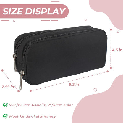 Della Gao Large Pencil Case, Big Capacity Pencil Pouch with 2 Compartments