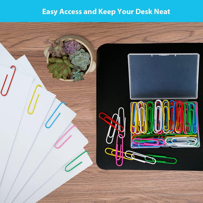 Paper Clips, 100Pcs 2 Inch Large Paperclips Assorted Color